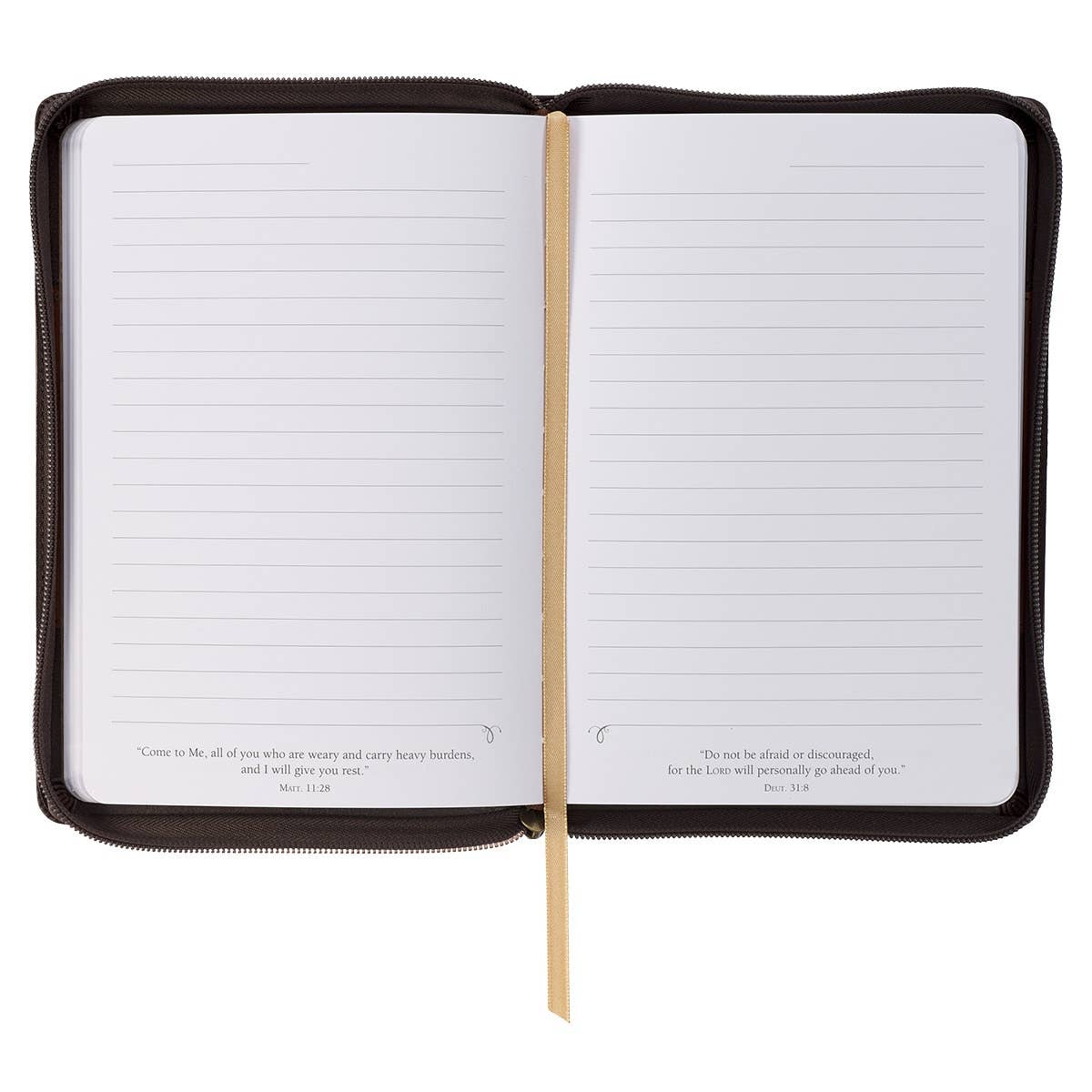 Man of God Leather Journal – Faith-Inspired Writing Journal for Men (Honey-Brown & Espresso, Zipper Closure)