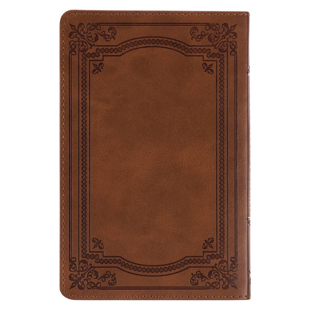 Men’s Daily Devotional — 101 Readings with Scripture, Tawny Brown Faux Leather