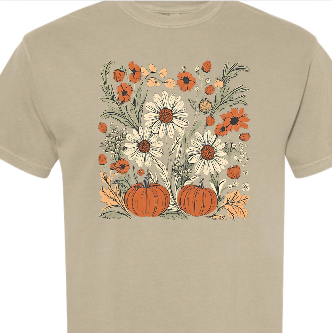 Boho Fall Floral Comfort Color Tee