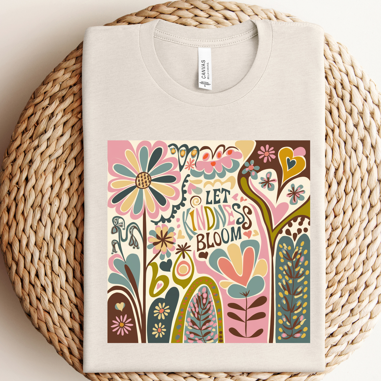 Boho Let Kindess Bloom Graphic Tee