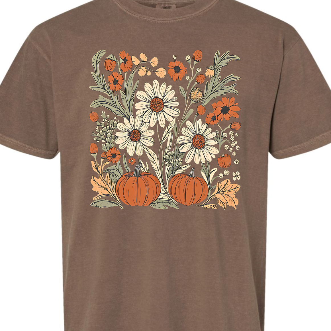Boho Fall Floral Comfort Color Tee