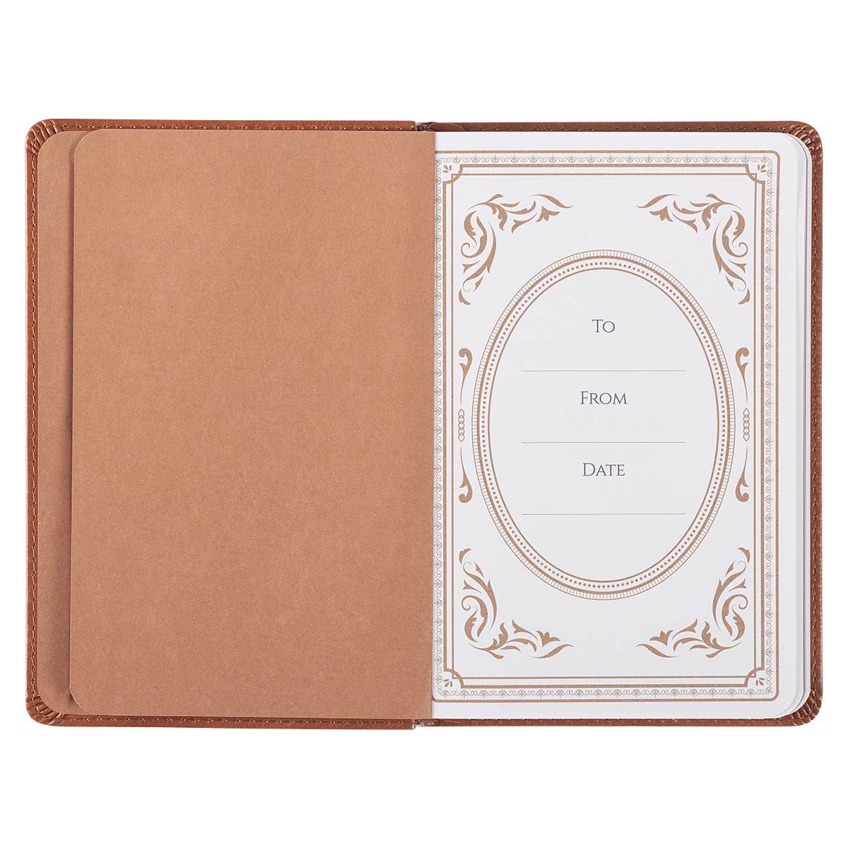 Men’s Daily Devotional — 101 Readings with Scripture, Tawny Brown Faux Leather